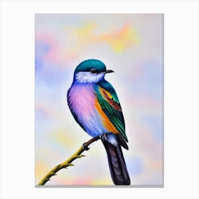 Cuckoo 3 Watercolour Bird Canvas Print