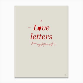 Love letters Canvas Print