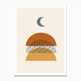 Burger And Moon Canvas Print
