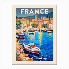Saint Tropez France 2 Fauvist Painting Travel Poster Canvas Print