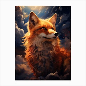 Fox In The Sky Canvas Print