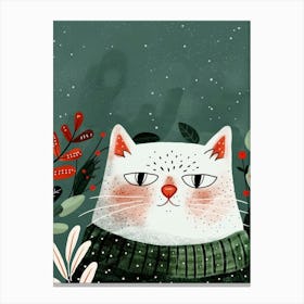 Christmas Cat 6 Canvas Print