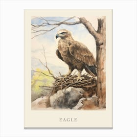 Beatrix Potter Inspired  Animal Watercolour Eagle 2 Canvas Print