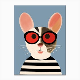 Little Mouse 1 Wearing Sunglasses Canvas Print