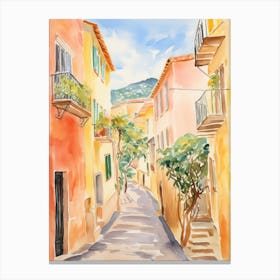 Rome, Italy Watercolour Streets 3 Canvas Print
