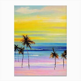 Cha Am Beach, Thailand Bright Abstract Canvas Print