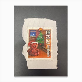 Russian Christmas Stamp Canvas Print