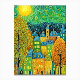 Starry Night In The City Canvas Print