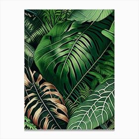 Jungle Foliage 4 Botanical Canvas Print