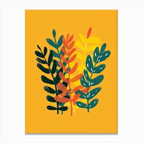 Croton Plant Minimalist Illustration 7 Canvas Print