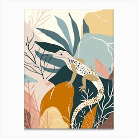 Modern Abstract Lizard Illustration 3 Canvas Print