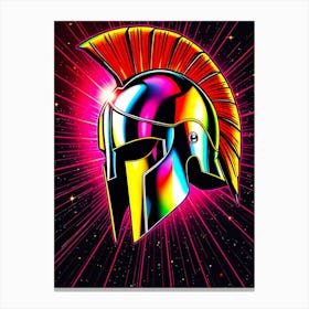 Spartan Helmet - Pop Art Canvas Print