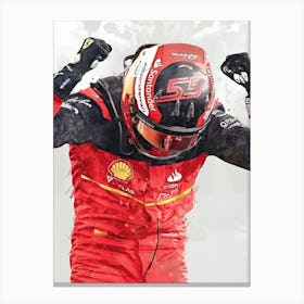 Carlos Sainz Portrait Canvas Print