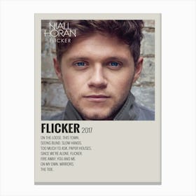 Niall Horan Flicker Flicker 2017 Poster 1 Canvas Print