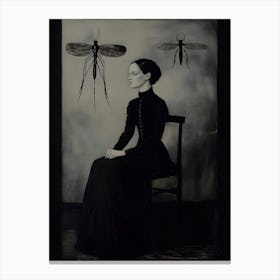 'A Lady In Black' Canvas Print