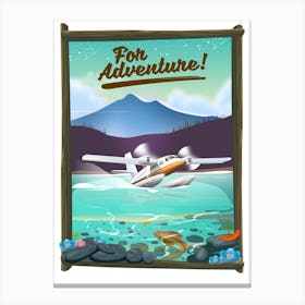 For Adventure Seaplane Travel poster Canvas Print