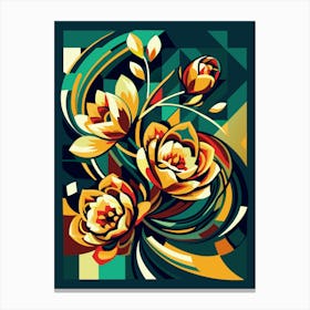 Abstract Flower Painting Canvas Print