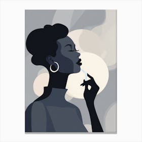 Woman in Grey Canvas Print