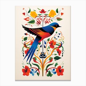 Scandinavian Bird Illustration Barn Swallow 3 Canvas Print