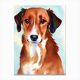 Dachshund Watercolour dog Canvas Print
