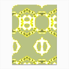 Yellow And Green Floral Pattern Canvas Print