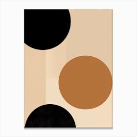 Ethereal Equinox; Beige Mid Century Balance Canvas Print