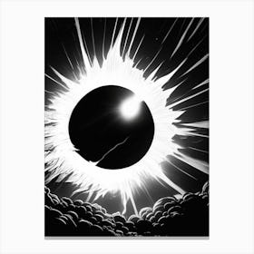 Solar Flare Noir Comic Space Canvas Print
