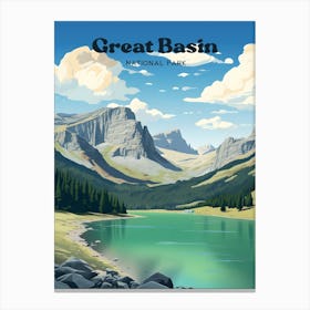 Great Basin Park Nevada Camping Modern Travel Art Canvas Print