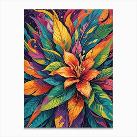 Colourful Flowerburst no1 Canvas Print