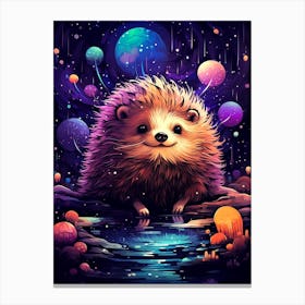 Hedgehog In Space 1 Canvas Print