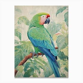 Ohara Koson Inspired Bird Painting Macaw 3 Canvas Print