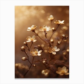 Golden Flowers Canvas Print