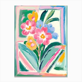 Flowers In A Square 1 Canvas Print