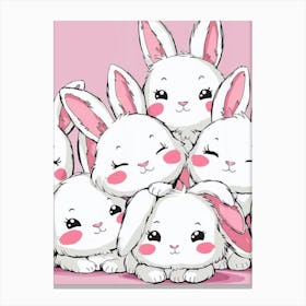 Kawaii Bunnies Canvas Print