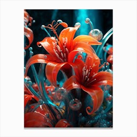 Two Glass Tiger Lily Canvas Print