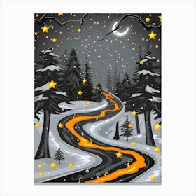 Snowy Road 1 Canvas Print