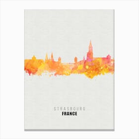 Strasbourg France City watercolor Canvas Print