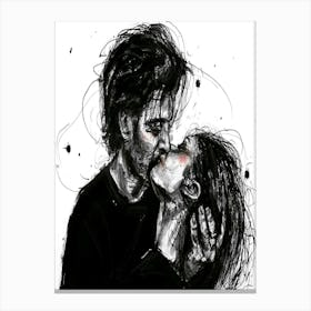 Kissing Canvas Print