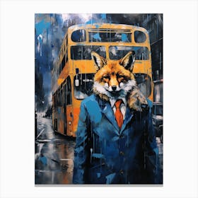 Red Fox Suit Painting 2 Canvas Print