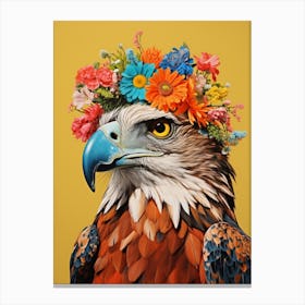 Bird With A Flower Crown Falcon 8 Canvas Print