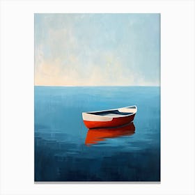 Boat In The Water, Minimalism Canvas Print