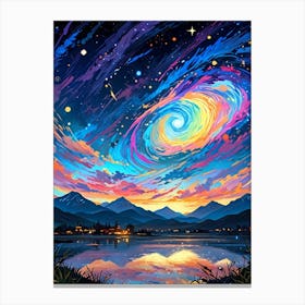 Galaxy Painting Canvas Print