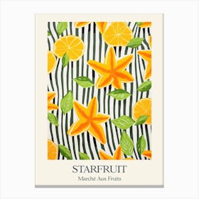 Marche Aux Fruits Starfruit Fruit Summer Illustration 1 Canvas Print