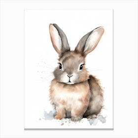 Baby Bunny Watercolour Nursery 10 Canvas Print