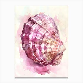 Watercolor Sea Shell 9 Canvas Print