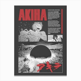 Akira Brutalism Style Poster Canvas Print