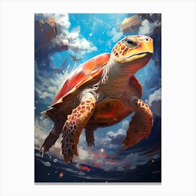 Turtle In The Sky 2 Canvas Print