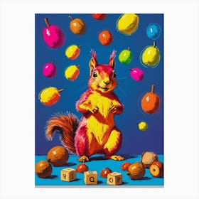 Squirrel Juggling Canvas Print