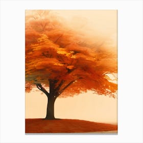 Fall Tree, Reddish, Autumn Collection Canvas Print