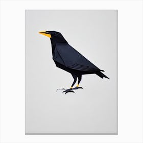 Raven Origami Bird Canvas Print